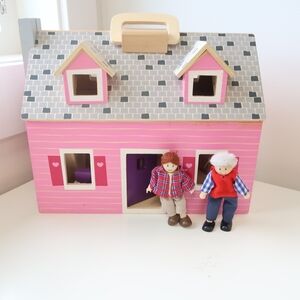 Melissa & Doug Folding Wooden Dollhouse